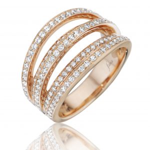 Fana diamond and gold rings
