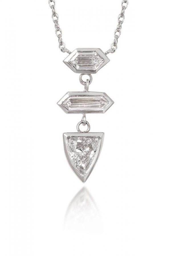 silver geometrical pendant