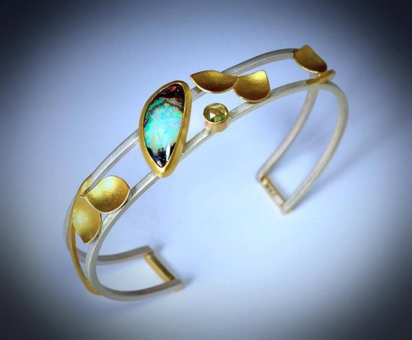 Gold and turquoise piece