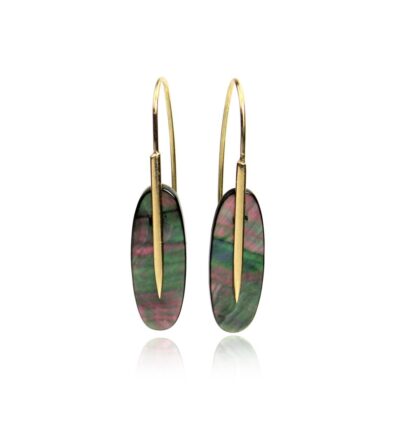 Rachel Atherley Mother of Pearl Feather Earrings